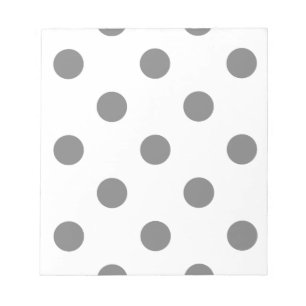 Bloc De Notas Lunares grandes - gris en blanco