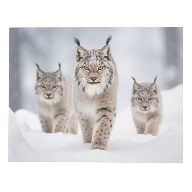 Bloc De Notas Lynx Animal Family Wandering Nature (Frente)