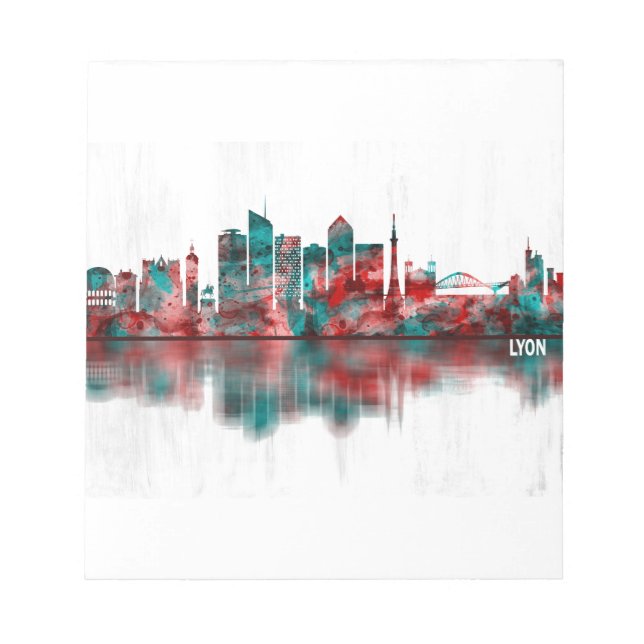 Bloc De Notas Lyon France Skyline (Frente)