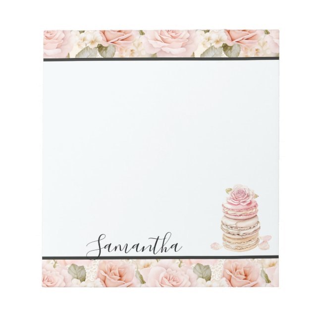 Bloc De Notas Macaroons Rosa Rosa bonito (Frente)