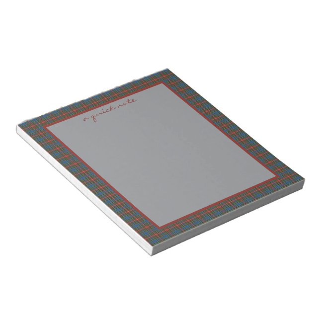 Bloc De Notas MacBeth Ancient Original Scottish Tartan  (Lado Derecho)