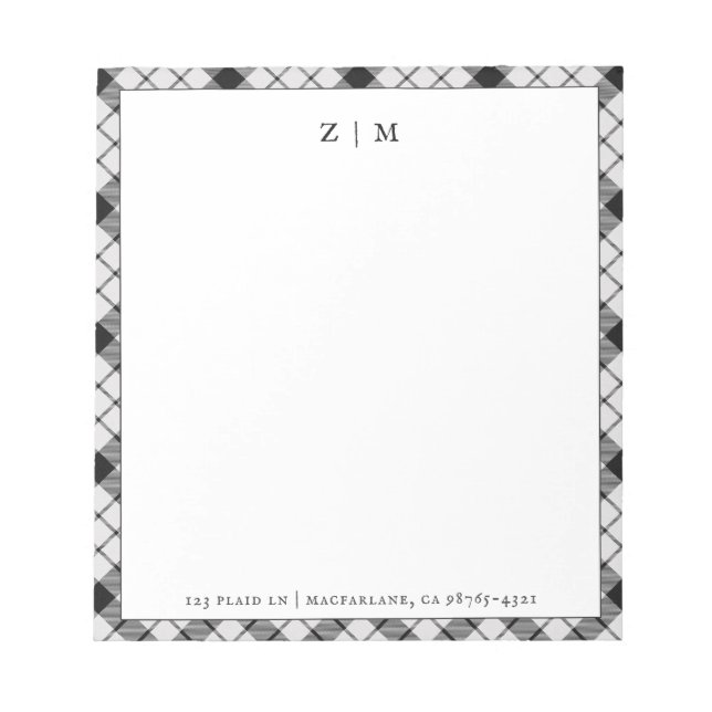 Bloc De Notas MacFarlane Clan Tartan Plaid Pattern (Frente)