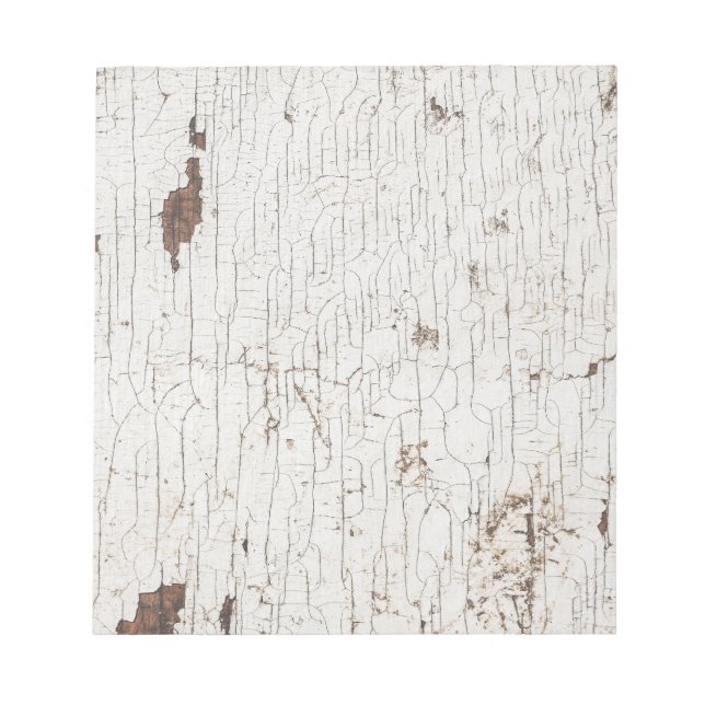 Bloc De Notas Madera pintada de blanco vintage (Frente)