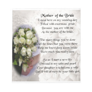 Bloc De Notas Madre del poema de la novia - Boda Bouquet 2