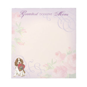 Bloc De Notas Madre española Springer Spaniel Heart Mom