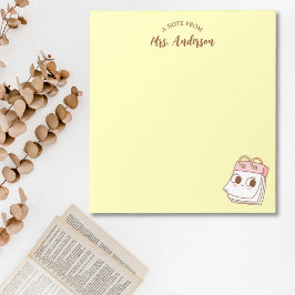 Bloc De Notas Maestra Cute Girly Retro De Vuelta Al Colegio Amar