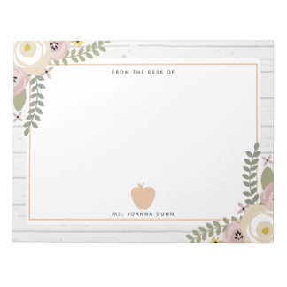 Bloc De Notas Maestra de Apple color rosa gris y dorado