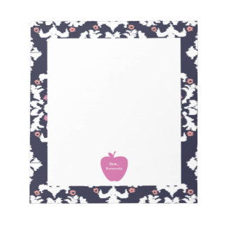 Bloc De Notas Maestra de Ikat de Apple Rosa