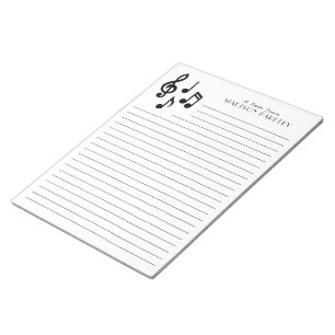 Bloc De Notas Maestra de Música de Nota de Música
