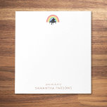 Bloc De Notas Maestra de Música de Piano en el Iris<br><div class="desc">Este colorido bloc de notas muestra el ilustracion de un piano de cola con un arco iris como fondo. Perfecto para profesores de piano y educadores musicales.</div>
