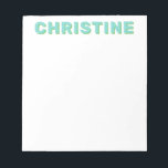 Bloc De Notas Maestra de niños verdes de color turquesa, de colo<br><div class="desc">Todoterreno moderno clásico de color turquesa y Kelly Green Typography Retro Niños Teacher Notepad</div>