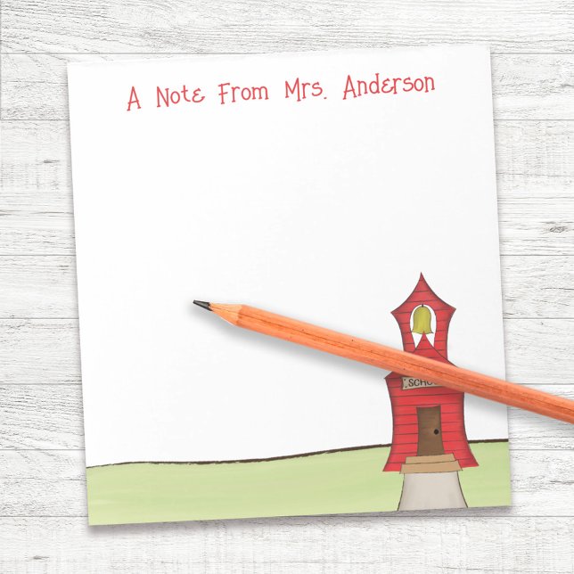 Bloc De Notas Maestra Personalizado Escuela Cuta (Teacher classroom personalized notepad.)
