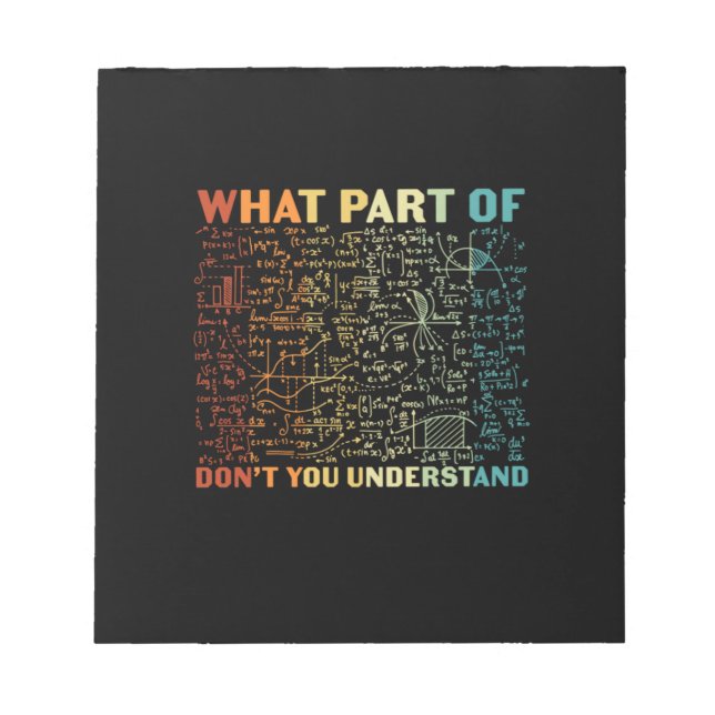 Bloc De Notas Maestra ¿Qué Parte De La Matemática? (Frente)