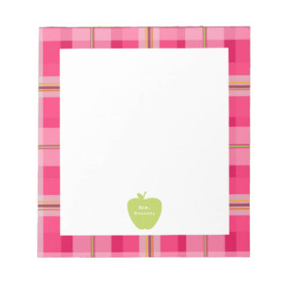 Bloc De Notas Maestría de Apple Pink Plaid