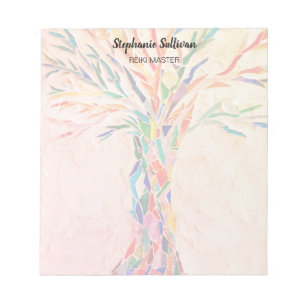 Bloc De Notas Maestro de Reiki Arbol Arcoíris Personalizado