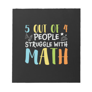 Bloc De Notas Maestros de matemáticas luchan con matemáticas