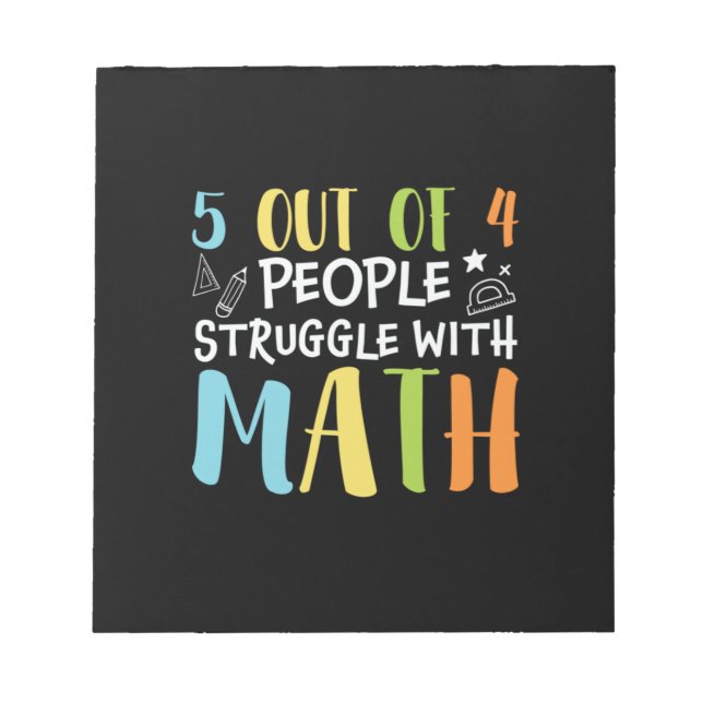 Bloc De Notas Maestros de matemáticas luchan con matemáticas (Frente)