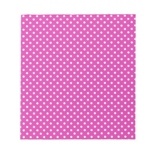 Bloc De Notas Magenta, puntos de polka blanco