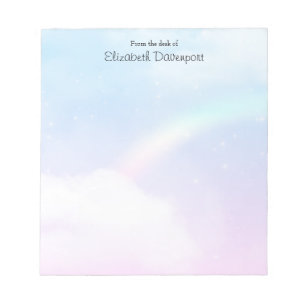 Bloc De Notas Magical Pastel Clouds and a Rainbow