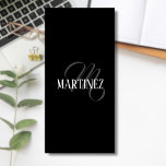 Bloc De Notas Magnético Apellido personalizado elegante negro | Nombre<br><div class="desc">Black Elegant Nombre Personalizado. Puede elegir agregar su nombre,  el nombre de un ser querido o un mensaje especial. Ya sea un regalo sincero para alguien querido o un regalo personal,  la elección es tuya.</div>