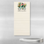 Bloc De Notas Magnético Chica de bicicletas Flores PERSONALIZADO de la lis<br><div class="desc">Haz tus listas de compras con estilo con este cuaderno de compras de personalizable. Haga clic en "personalizar" para editar el texto y agregar su nombre. Añade tu propio texto para adaptarlo a tus necesidades. Las líneas le dan un lugar donde escribir, pero puede borrar las líneas si lo prefiere....</div>