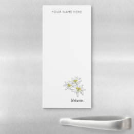 Bloc De Notas Magnético Edelweiss Personalizado Botánico