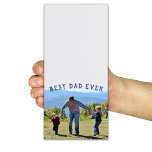 Bloc De Notas Magnético El mejor papá del día del padre jamás agrega una f<br><div class="desc">¿Buscando un regalo único y personalizado para tu padre este Día del Padre? Este lindo bloc de notas de foto es perfecto para anotar notas, hacer listas de tareas pendientes o escribir recordatorios. Lo que lo hace realmente especial es la opción de personalizar con una foto y un mensaje de...</div>