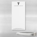 Bloc De Notas Magnético Enfermera minimalista y moderna de Médica médico e<br><div class="desc">¡Este es un Minimalista Bloc de notas magnético de Médica médico moderno de Caducus!</div>