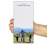 Bloc De Notas Magnético Foto personalizada del Día del Padre<br><div class="desc">¿Buscando un regalo único y personalizado para tu padre este Día del Padre? Este lindo bloc de notas de foto es perfecto para anotar notas, hacer listas de tareas pendientes o escribir recordatorios. Lo que lo hace realmente especial es la opción de personalizar con una foto y un título o...</div>