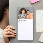 Bloc De Notas Magnético Mamá Said Photo Family Fridge Messages<br><div class="desc">Personalice este bloc de notas magnético con su foto favorita y retírelo en el refrigerador para que todos sepan dónde está. La plantilla está configurada para que usted agregue una foto y también puede editar la frase "mamá dijo... " si desea cambiarla a mmy o nan, por ejemplo. El bloc...</div>
