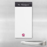 Bloc De Notas Magnético Marca de agua personalizada Nombre del profesor de<br><div class="desc">Muestre su agradecimiento a sus profesores favoritos con el Bloc de notas magnético de Apple Chalk Personalized Watercolor. Este encantador bloc de notas cuenta con un bonito cuadro de manzanas acuarelas que añade un toque de creatividad a cualquier clase. Personalizar esta nota con el nombre del profesor, que se muestra...</div>