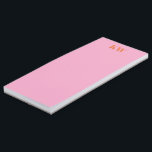 Bloc De Notas Magnético Monograma moderno Naranja rosa personalizado<br><div class="desc">Manténgase organizado con estilo con esta almohadilla de notas personalizada de los monogramas de Naranja rosado moderno. Los tonos rosa y naranja,  combinados con sus originales iniciales,  crean un toque moda y personalizado que alegra cualquier escritorio. Perfecto para anotar ideas,  tareas pendientes o notas sentidas con estilo.</div>
