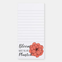 Notepad magnético floral