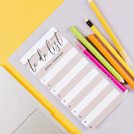 Bloc De Notas Magnético Para hacer List Script Stripes Rubor Magnetic Note<br><div class="desc">Para hacer una lista con script de moda.</div>