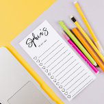 Bloc De Notas Magnético Para hacer lista Corazones Pincel Guión Blanco<br><div class="desc">Lista de funciones simples de hacer nombre en la secuencia de comandos de pincel.</div>
