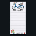 Bloc De Notas Magnético Personalizado de Bicicletas Cute - Lista de compra<br><div class="desc">Haz tus listas de compras con estilo con este cuaderno de compras de personalizable. Añade tu propio texto para adaptarlo a tus necesidades. Las líneas le dan un lugar donde escribir,  pero puede borrar si lo prefiere. ¡Revisa mi tienda para más!</div>