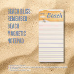 Bloc De Notas Magnético Seaside Serenity Magnetic Note Pad<br><div class="desc">Deje que el suave ritmo de las olas inspire sus notas diarias con nuestra almohadilla de notas magnéticas de la serenidad costera. Con una tranquila escena de playa, con un paraguas bajo el sol y una silla acogedora, este encantador bloc de notas lleva las vibraciones de las vacaciones directamente a...</div>