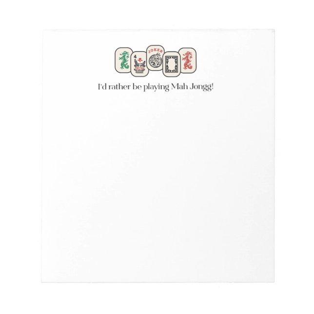 Bloc De Notas Mah Jongg Notepad (Frente)