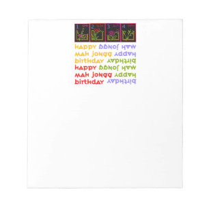 Bloc De Notas Mah Jongg Seasons Birthday Notepad