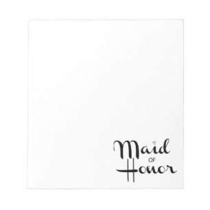 Bloc De Notas Maid of Honor Retro Script