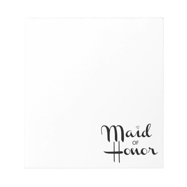 Bloc De Notas Maid of Honor Retro Script (Frente)