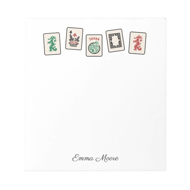 Bloc De Notas Major Jongg Notepad (Frente)