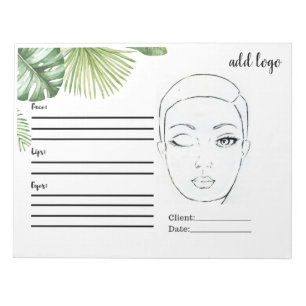 BLOC DE NOTAS MAKEUP CARCE CHART SIMPLE PALMS BÁSICO SALE DE LA 
