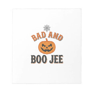 Bloc De Notas Malvado Y Boo Jee Calabaza Gráfica De Halloween_1