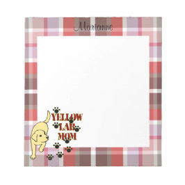 Bloc De Notas Mamá de Labrador Retriever Amarillo Personalizada