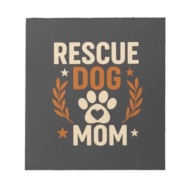 Bloc De Notas Mamá de perro rescatado (Frente)