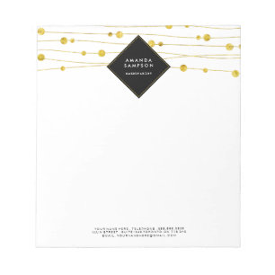 Bloc De Notas Manchas de oro de personalizable