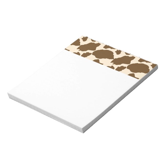 Bloc De Notas Manchas Marrones Estampado de Vaca Granjero Animal (Lado Izquierdo)