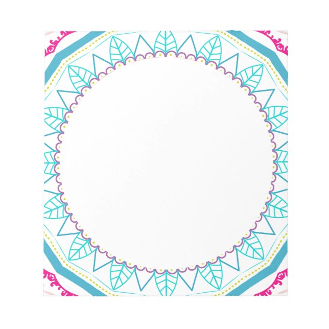 Bloc De Notas mandala colorida (Frente)