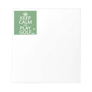 Bloc De Notas Mantén la calma y juega golf - todos los colores